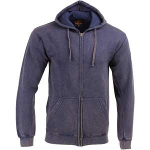 2025 cuir hommes Orange haute visibilité Premium coton à capuche MNG11687 fermeture éclair avant - Product Image 4