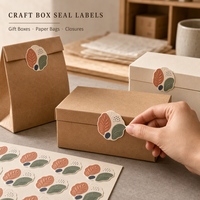 Autocollants personnalisés en papier texturé mat gaufré 3D avec impression couleur du logo de la marque, forme personnalisée, adhésifs durables, étiquettes de scellage pour boîtes artisanales