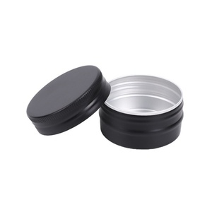30ml 30g 47*24mm Petit Rond <span class=keywords><strong>DIY</strong></span> <span class=keywords><strong>Baume</strong></span> À Lèvres Stockage Noir Aluminium Pot Cosmétiques Emballage Conteneur Boîte En Étain Bougie Boîte En Étain - Product Image 3
