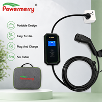Chargeur EV portable 3,5 kW 16A Type 2 230Vac monophasé IP67 RCD à courant réglable pour usage domestique européen, garage et voyage
