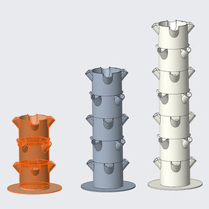 Hidroponik sürdürülebilir dikey çiftlikler üç boyutlu bahçe kulesi için plastik enjeksiyon parçası üretimi - Product Image 3