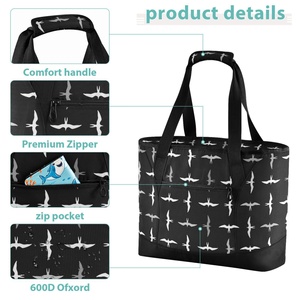 Hawaii Cooler Tote Custom Print Iwa Birds Design Nylon Waterproof Single Shoulder Insulated Grocery Cooler Bag with Logo - Product Image 5