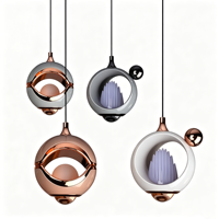 JACKSUN Suspension LED simple en fer et acrylique 7W 4000K Blanc chaud pour la maison, salle à manger, salon, bar, chevet