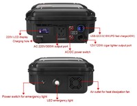 Station d'alimentation solaire hors réseau personnalisée noire 220v 300w 777wh avec batterie au lithium