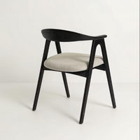 Chaises de jardin en bois massif de style nordique, rembourrées, de haute qualité, pour la maison
