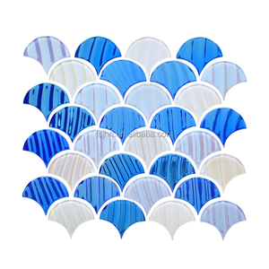 Moderne <span class=keywords><strong>Piastrelle</strong></span> a Mosaico in Vetro Blu a Forma Quadrata per Pareti Interne, <span class=keywords><strong>Bagno</strong></span>, Cucina, Piscina - Product Image 5