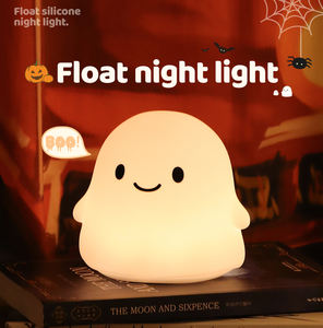 Lámpara Nocturna de Silicona con Forma de Fantasma, LED de Color Cambiante, Recargable por USB, Lámpara de Noche para Niños, Lámpara de Noche Suave al Tacto para Guardería - Product Image 4