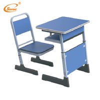 Meubles d'école modernes personnalisés, ensembles de tables et de chaises pour étudiants avec tiroir, cadre robuste réglable, utilisation à domicile ou au bureau