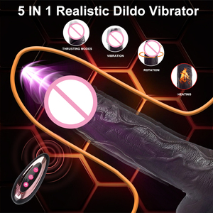 3in1 9 Frequency Silicone Telescopic Dildo Realistic <b>Vibrating</b> with Remote Control For Adult - Product Image 6