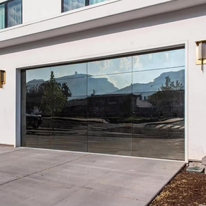 <span class=keywords><strong>Porte</strong></span> de <span class=keywords><strong>garage</strong></span> <span class=keywords><strong>sectionnelle</strong></span> à vue complète en verre miroir et aluminium, <span class=keywords><strong>porte</strong></span> de <span class=keywords><strong>garage</strong></span> moderne à cadre en aluminium pour villa - Product Image 1