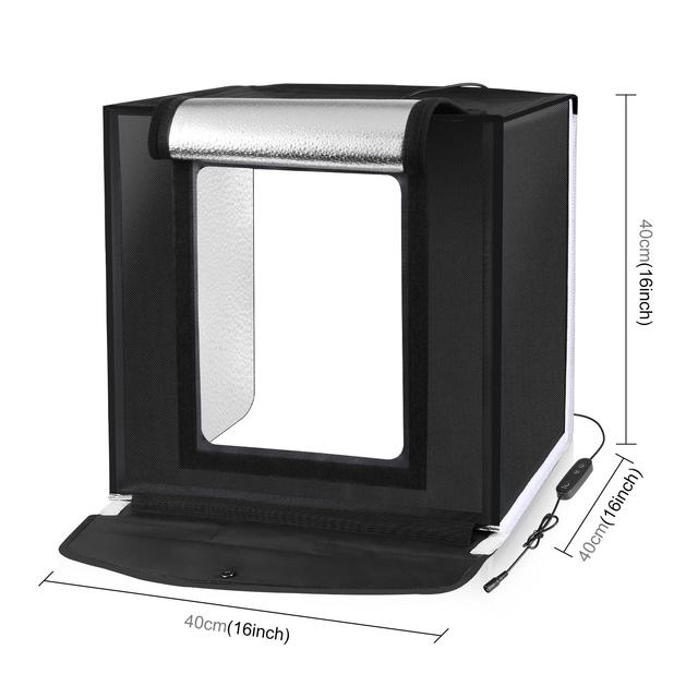 40cm All-in-One Smartphone Photography Portable Studio Photo Shoot Box Studio Kit LED Light Box