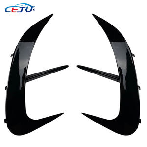 Parachoques trasero de coche con aspecto de carbono ABS negro brillante, rejillas de ventilación laterales para <span class=keywords><strong>Mercedes</strong></span> Benz Clase C W206 C200 C300 <span class=keywords><strong>C43</strong></span> C63 <span class=keywords><strong>2022</strong></span>-2025 - Product Image 5