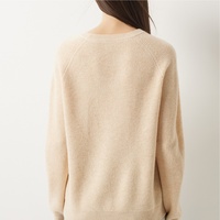 Pull en laine côtelé col rond pour femme, 100 % laine premium, tricoté, couleur personnalisable