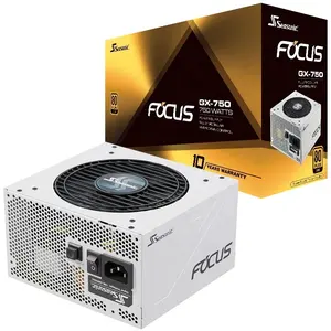 SEASONIC 80 PLUS Gold FOCUS GX750 Power Supply 750W White Support Intel ATX 12V PC Power Supply 20 + 4Pin for Desktop