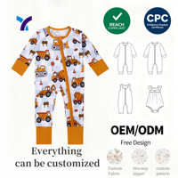 Combinaison bébé unisexe en viscose de bambou respirante avec double fermeture éclair, longueur intégrale, ensemble de combinaisons pour bébé