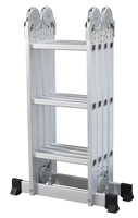 4*3 escaleras plegables multifuncionales de aluminio grande equipadas con pies estables más seguras y resistentes para trabajos a gran altitud