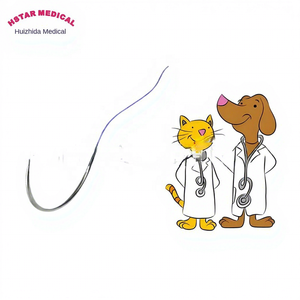 Benang Bedah Veteriner PGA untuk Kucing Anjing Asam Poliglikolat Dapat Diserap BC4125 Biru 90cm - Product Image 4