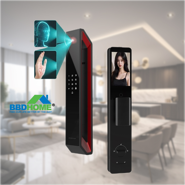 BBDHOME Built-in Screen Remote Unlock Tuya WiFi Digital Electronic Smart Door Lock With Camera