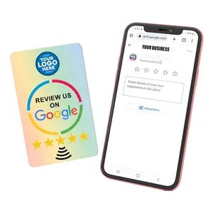 Custom Logo Printing RFID Smart Business Card Google Review NFC Card