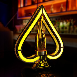 Ace Of Spades Wine Rack Led Lighted Modern Party <b>Bar</b> Display <b>Shelf</b> - Product Image 2