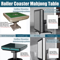 Table de Mahjong Pliante de Luxe en Gros avec Matériau HDPE, Fonction Automatique, Tuiles Numérotées, Roues et Housse Supérieure