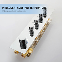 Robinet thermostatique en laiton chromé poli pour salle de bain, design contemporain, garantie 5 ans