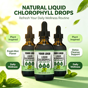Gocce di Clorofilla Liquida OEM ODM Senza Alcool, Vegane, Senza Glutine, Integratore di Clorofilla per Detox e Salute - Product Image 1