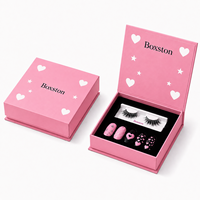 Boîtes personnalisées pour faux ongles et cils, impression numérique, fermeture magnétique, éponge, emballage en carton écologique pour maquillage