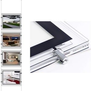 Boîte lumineuse suspendue pour vitrine immobilière, format A4 paysage, en acrylique cristal, rétroéclairée par LED, écologique, garantie 3 ans - Product Image 1