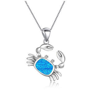 <strong>Hawaiian</strong> Crab Opal Pendant Necklace - Trendy Color Gem <strong>Jewelry</strong> Wholesale - Product Image 1