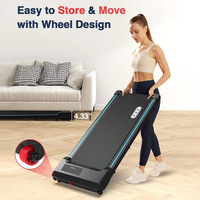 Treadmill Lipat untuk Rumah, Treadmill di Bawah Meja dengan Kontrol Kecepatan Adaptif, Desain Ringkas untuk Ruangan Sempit