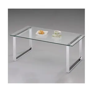 Mesa de escritório, mesa de café quadrada acrílica móveis console de vidro mesa de jantar