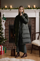 Nouvelle Veste d'Hiver Classique Ample en Duvet de Canard Écologique, Longue, Épaisse, Chaude et Coupe-Vent, Taille Unique