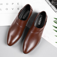Chaussures pour hommes d'affaires respirantes et légères en PU à fond souple antidérapantes confortables chaussures de mariage décontractées formelles pointues