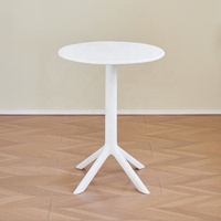 Mesa de Centro Pequeña de Plástico Resistente para Exteriores con Estructura Metálica y Cojín para Sala de Estar, Venta al Por Mayor de Fábrica