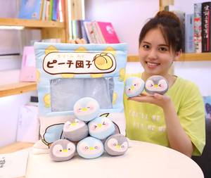 Penguen Kawaii peluş oyuncak bir çanta