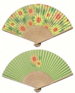 Customizable Bamboo Folding Hand Fan Portable Craft with Angel DIY Advertising <b>Basket</b> Painting Models for Cartoons Promotions - Product Image 1