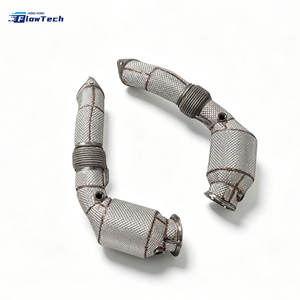 Tuyau droit Performance Turbo pour BMW E71 X5M X6M 4.4T S63, échappement de course en acier inoxydable avec bouclier thermique, filtre Euro 5 200 cellules - Product Image 3