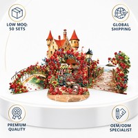 Tarjeta de Felicitación de Papel 3D Personalizada con Diseño de Arco de Rosas, Invitación de Cuento de Hadas, Tarjeta de Recuerdo para Bodas y Fiestas Navideñas