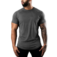 T-shirt de sport d'été pour homme à manches courtes, séchage rapide, grande taille, uni, personnalisé, décontracté, respirant, ample, pour la course à pied