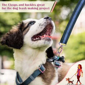 PECMER Ensemble de quincaillerie pivotante arc-en-ciel : Boucles, anneaux en D, crochets de fixation pour lanières, pour la fabrication de sacs à main et la confection de sangles de sacs - Product Image 5