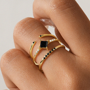 CANNER Wholesale 3Pcs/Set Trendy Minimalist Multilayer S925 <b>Silver</b> <b>Stacked</b> <b>Rings</b> Jewelry for Women - Product Image 6