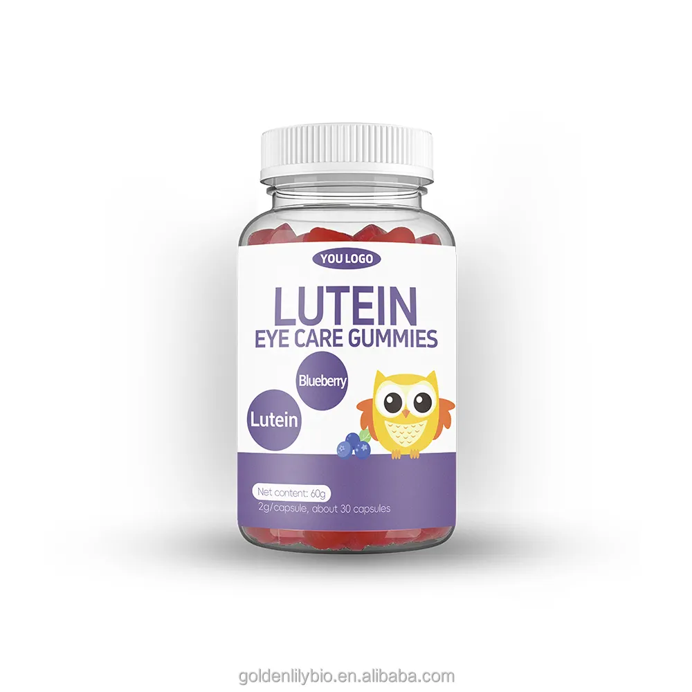 OEM blueberry vitamin Lutein gummies promotes eye health dietary supplements