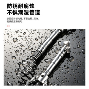 Limpiador de desagües de cadena de acero resistente con cuchilla reemplazable para desagües de fregaderos de cocina - Product Image 3