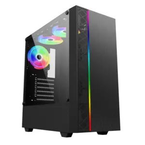 atx manufacturing horizontal itx metal front panel acrylic powertrain pc gamer tower Computer Case