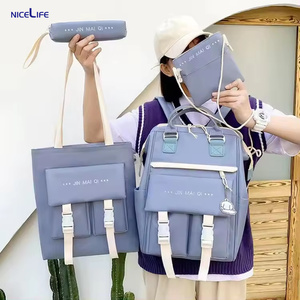 Unisex chống trộm Ba lô thiết lập Nylon chống thấm nước Oxford với nút đóng cửa màu sắc thời trang cho chàng trai cô gái nhà máy bán buôn - Product Image 5