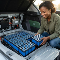 Support de batterie modulaire ABS+PC à emboîtement, support 18650 pour l'assemblage de packs de batteries de stockage d'énergie