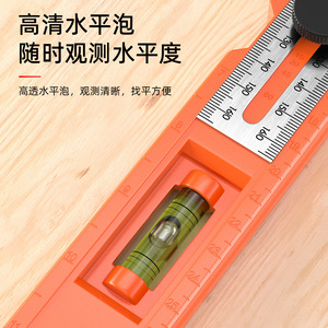 Casillas Multifunctional Aluminum Measuring Ruler 16cm With Level And Adjustable Knob For Precise Marking And Positioning - Product Image 3
