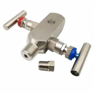 Collecteur double en acier inoxydable 316L, 1/2 NPT mâle vers femelle, résistant à la corrosion et aux hautes températures pour instruments industriels - Product Image 4