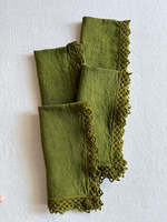 Serviette en lin personnalisée, écologique, biologique, faite à la main, 40x40cm, pour la maison et la restauration, monogrammée